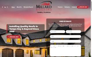 Millard Roofing website