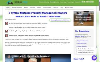 Stress Free Property Management website