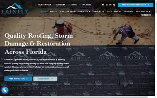 Trinity Restoration & Roofing Tampa website