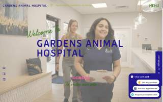 Gardens Animal Hospital website