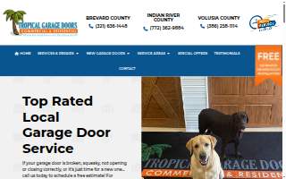Tropical Garage Doors of Rockledge website