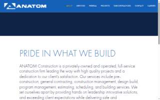 ANATOM Construction Company website
