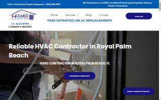 Holmes Cooling and Heating, Inc. website