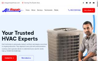 Air Repair HVAC website