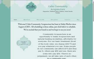 Calm Community Acupuncture website