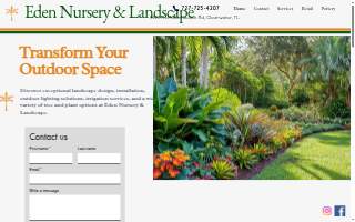 Eden Nursery & Landscape website