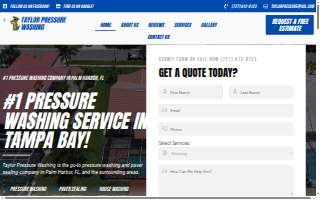 Taylor Pressure Washing website