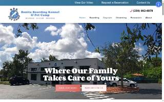 Bonita Boarding Kennel and Pet Camp website