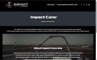 Impact Concrete website