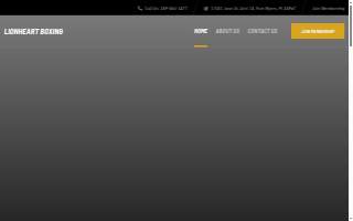 Lionheart Boxing website