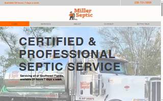 Miller Septic of San Carlos Park website