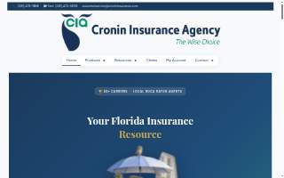 Cronin Insurance Agency website