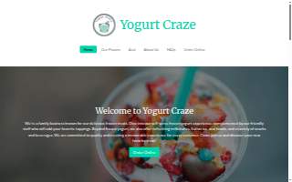 Yogurt Craze website