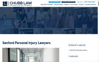 Chubb Law Accident & Injury Attorneys of Sanford website