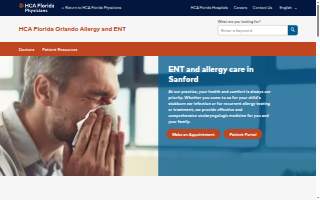 HCA Florida Orlando Allergy and ENT website