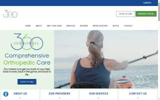 360 Orthopedics of Sarasota website