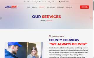 County Couriers & Delivery Service of Sarasota website