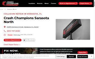 Crash Champions Collision Repair Sarasota website