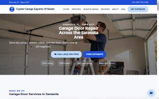 Crystal Garage Experts Of Siesta website