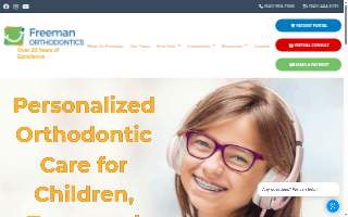 Freeman Orthodontics website