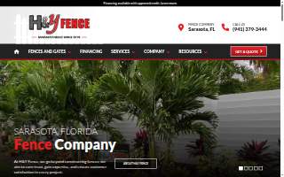 H & Y Fence website