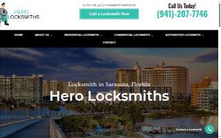 HERO LOCKSMITHS SARASOTA- Home And Car Locksmith Services website