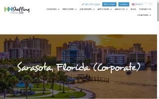 HH Staffing Services website