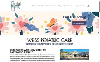 Weiss Pediatric Care website