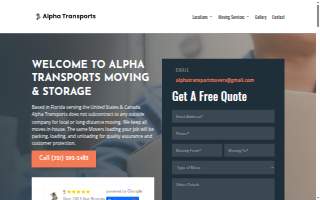 Alpha Transports Movers of Satellite Beach website
