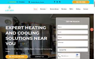 Lift Off HVAC website