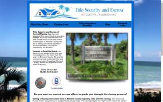 Title Security and Escrow of Central Florida Inc. website