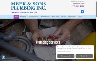 Meek & Sons Plumbing website