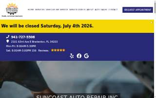 Suncoast Auto Repair website