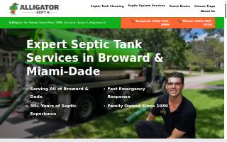 Alligator Septic of South Miami Heights website