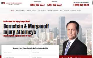 Bernstein & Maryanoff Injury Attorneys of South Miami Heights website