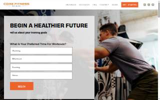 Core Fitness Miami website