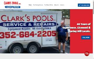 Clark's Pools, Inc. of Spring Hill website