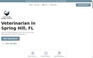 County Line Animal Hospital website