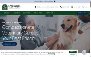 Spring Hill Animal Clinic website