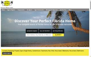Tropic Shores Realty website