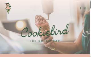 Cookiebird Ice Cream Bar website