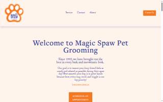 Magic Spaw Pet Grooming website