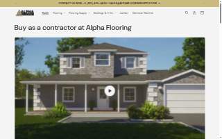 Alpha Flooring Supply website
