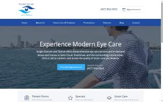 Insight Eyecare and Optical website