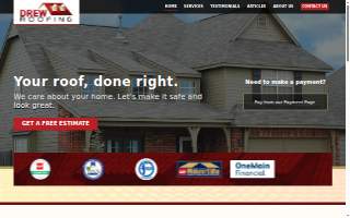 Drew Roofing, LLC website