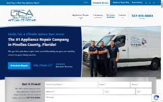 Gulf Coast Appliance Repair website