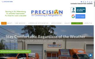 Precision Air Conditioning & Refrigeration Inc. website