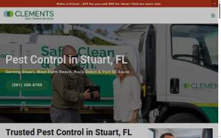 Clements Pest Control Services of Stuart website