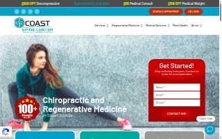Coast Spine Center website