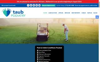 Taub Podiatry of Stuart website